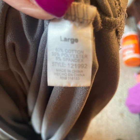 Women’s size large pull On poof grey top G7 - Picture 3 of 4